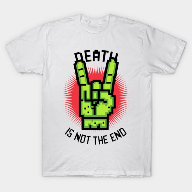 death is not the end pixel T-Shirt by Aldrvnd
